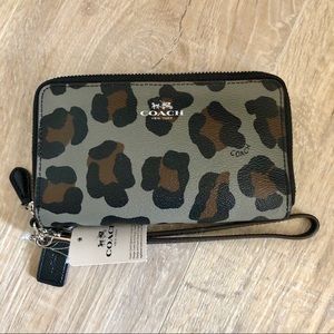 Coach Grey Leopard Wallet
